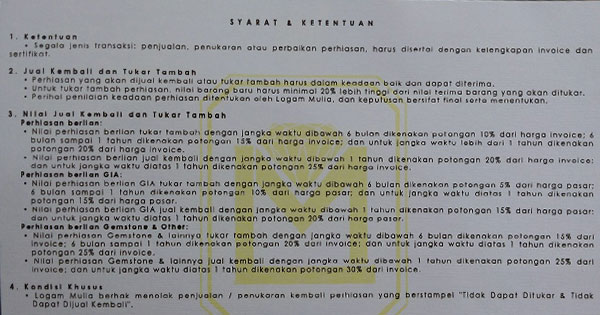 Prosedur dan Nilai Jual Kembali dan Tukar Tambah