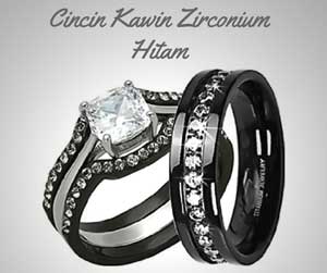 6. Cincin Zirconium Hitam
