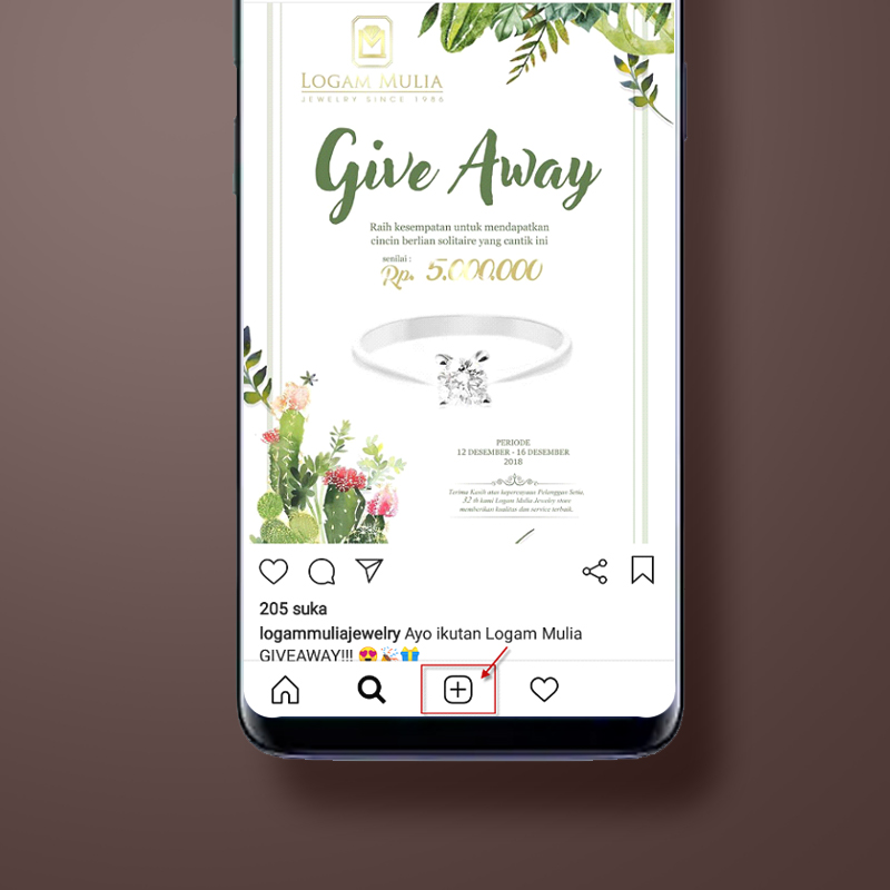 Cara Repost Foto Logam Mulia dari Instagram