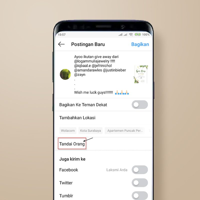Cara Repost Foto Logam Mulia dari Instagram