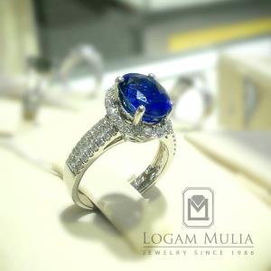 Cincin Berlian Wanita  DG Blue Sapphire ARW.RKR603113