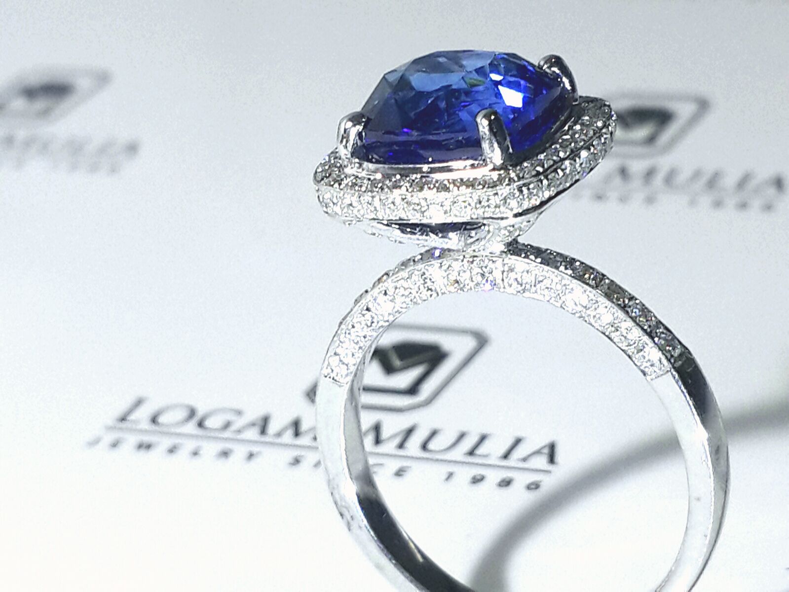 Cincin Berlian Wanita DG Blue Sapphire SDW.1510.03