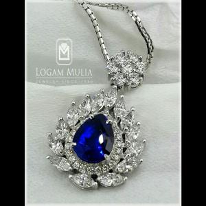 Liontin Berlian Wanita DG Blue Sapphire SDL.20053 TEed