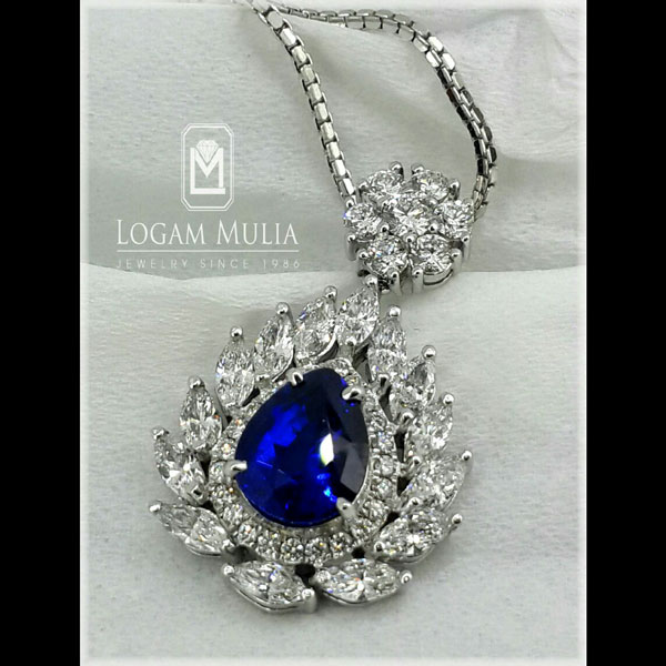 Liontin Berlian Wanita DG Blue Sapphire SDL.20053 TEed