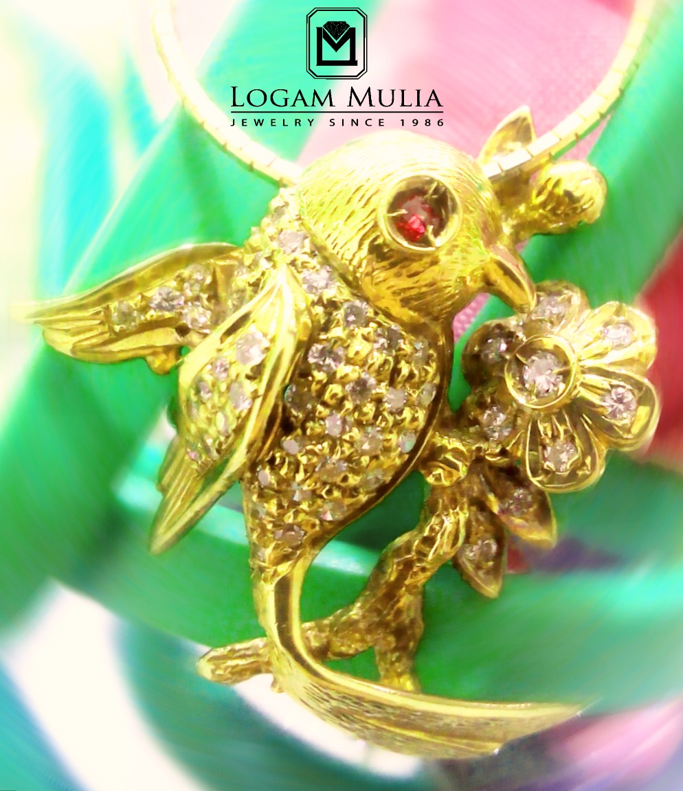 Liontin Berlian Wanita DG Ruby XL.HK 18K EeN