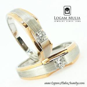Cincin Kawin Berlian Kombinasi Rose Gold PJWM.R7151 ese edL