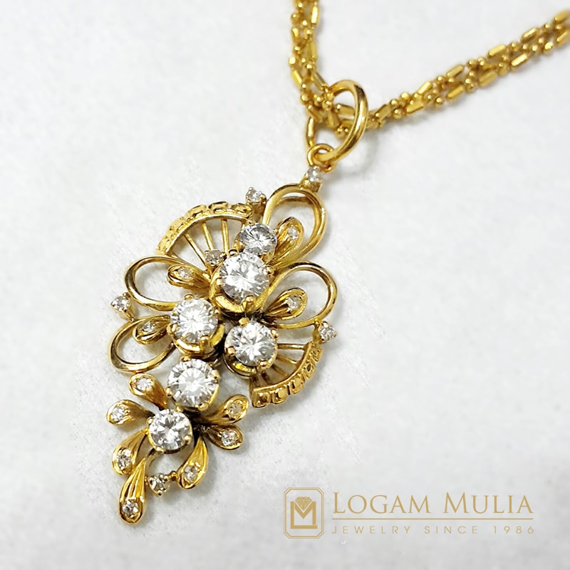 Liontin Berlian Wanita Emas XL.HK.22K sDES