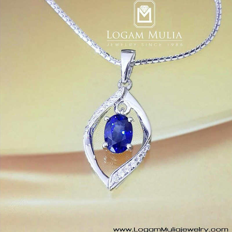 Liontin Berlian Wanita Blue Sapphire PJL.SP5280 LSS