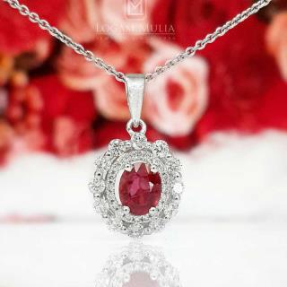 Liontin berlian dengan batu Ruby PJL.RP6055/2.TTD