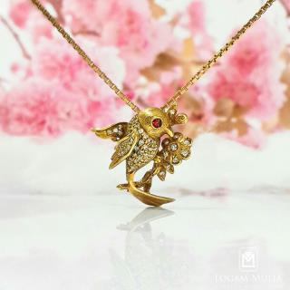 Liontin Berlian Wanita Batu Ruby XL.HK.18K EeN